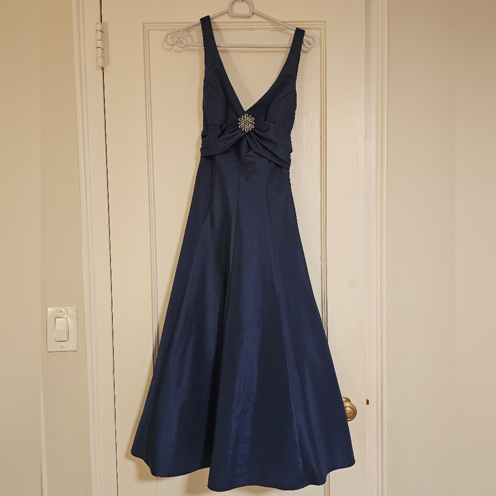 Dave & Johnny Navy Blue Dress with Embellishment